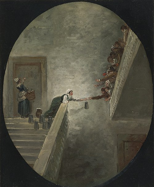 The Distribution of Milk at Saint-Lazare Prison, , Hubert Robert