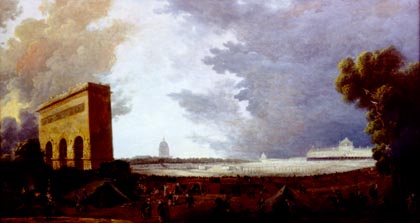 The Triumphal Arch of the Fête de la Fédération, , Hubert Robert