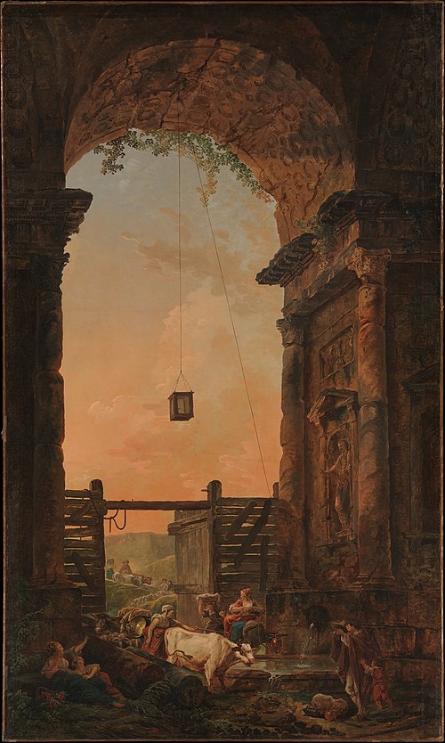 The Return of the Cattle, 1750, Hubert Robert