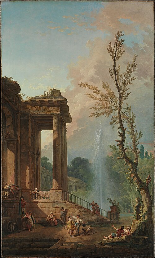 The Portico of a Country Mansion, 1773, Hubert Robert