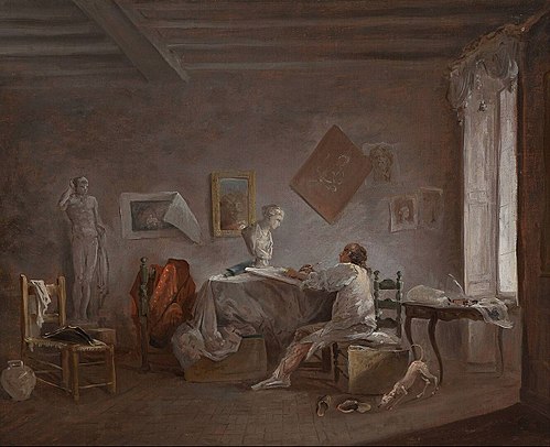 The Artist in His Studio, 1763, Hubert Robert