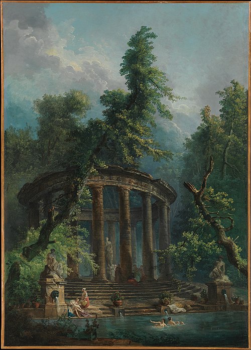 The Bathing Pool, 1780, Hubert Robert