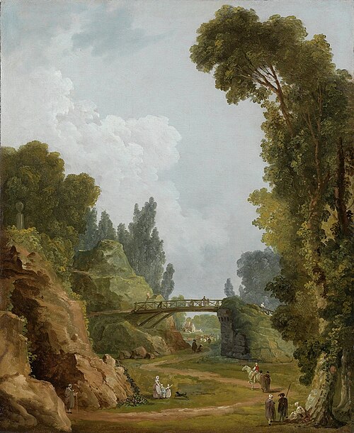 The Rustic Bridge, Château de Méréville, France, 1785, Hubert Robert