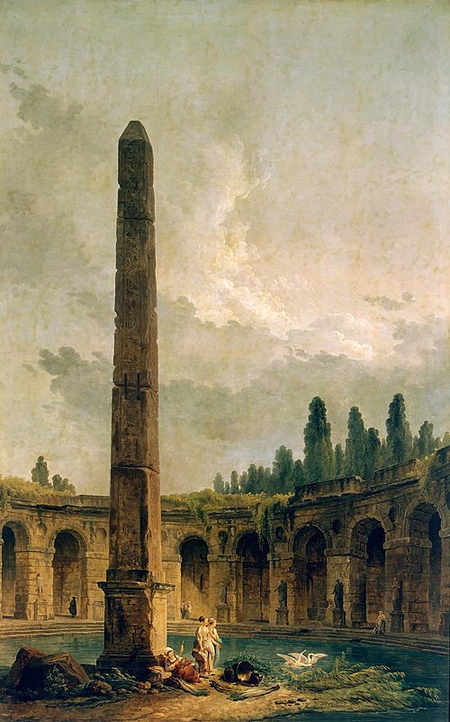 Decorative Landscape with an Obelisk, 1773, Hubert Robert