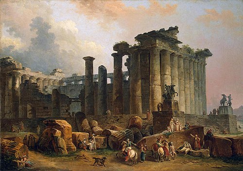 Ruins of a Doric Temple, 1783, Hubert Robert