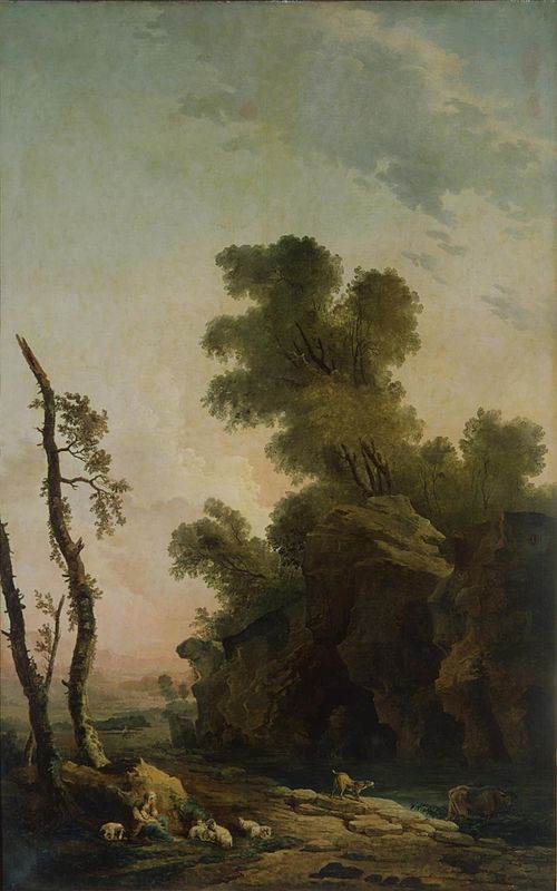 Landscape with Rocks, 1773, Hubert Robert