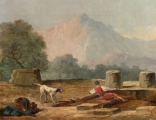 A Boy and a Dog among Ruins, 1750, Hubert Robert