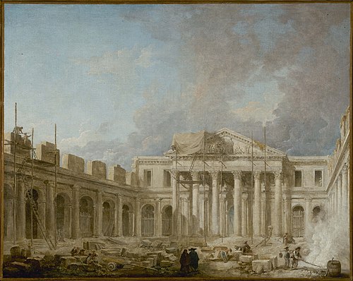 The École de Chirurgie under Construction, 1773, Hubert Robert