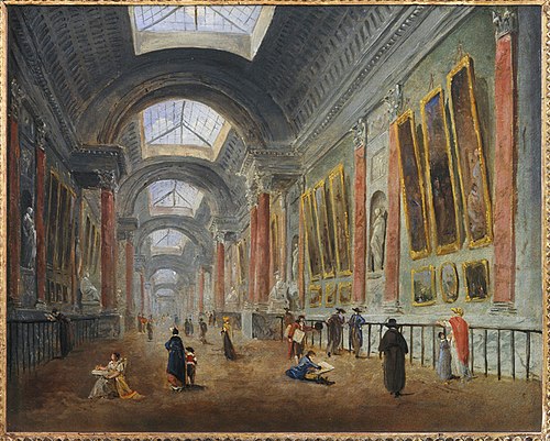 Projet d'aménagement de la Grande Galerie du Louvre, vers 1798, 1798, Hubert Robert