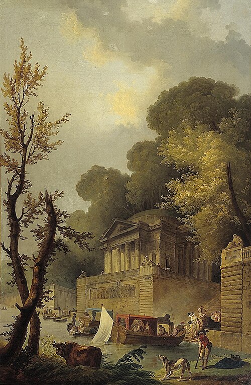 Landscape with Classical Temple, 1775, Hubert Robert