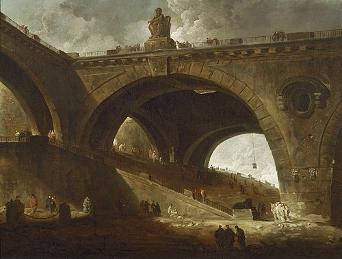 The Old Bridge, 1760, Hubert Robert