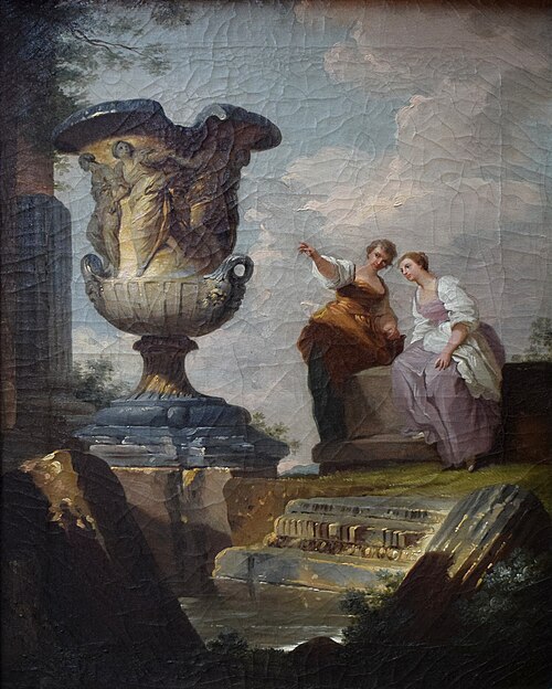Antique Ruins with a Vase, 1750, Hubert Robert