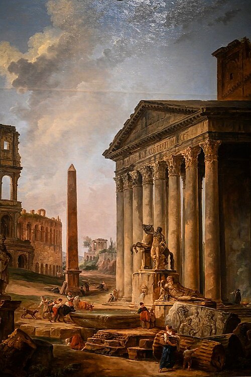 Landscape with a Temple, 1782, Hubert Robert