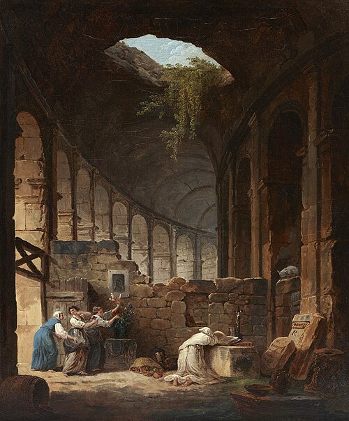 Hermit in the Colosseum, 1790, Hubert Robert