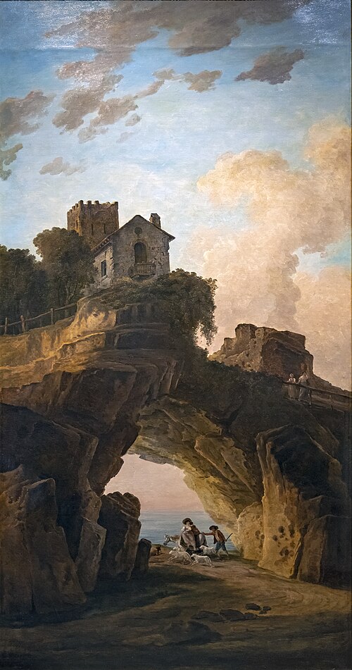 Bergers sous une grotte, , Hubert Robert