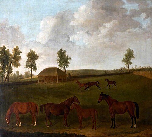 Mares and Foals in Field, 1782, Francis Sartorius
