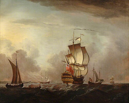 Shipping off the Isle of Wight, , Francis Swaine