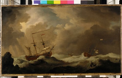 Shipping in a storm, , Francis Swaine