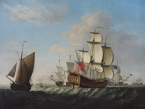 An English Squadron Getting Under Way, , Francis Swaine