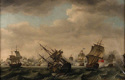 The battle of Quiberon Bay, 20 November 1759, , Francis Swaine