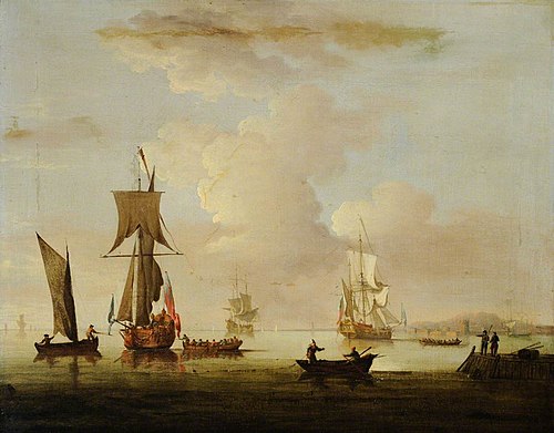 Shipping in a Calm, 1757, Francis Swaine