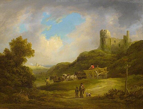 Landscape with a Castle, , Francis Towne