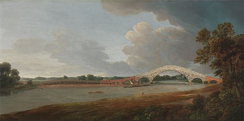 Old Walton Bridge, 1785, Francis Towne