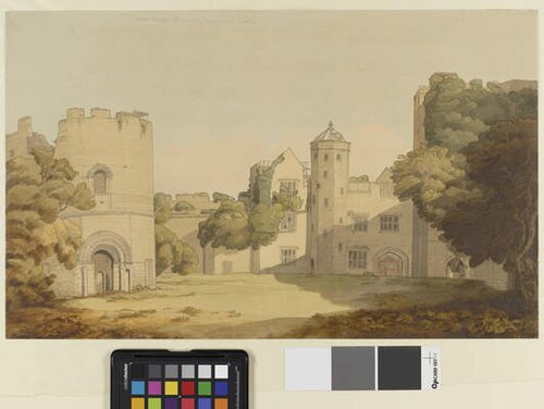 View Of Ludlow Castle, 1777, Francis Towne