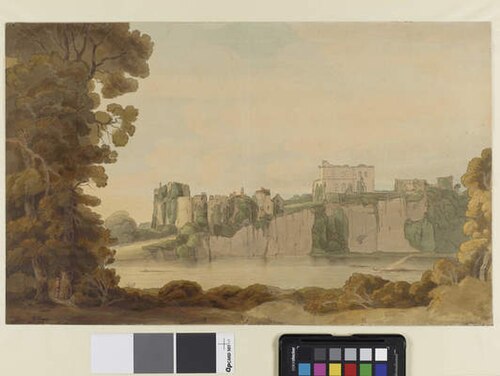 Chepstow Castle, 1777, Francis Towne
