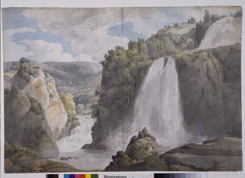 Cascades At Tivoli, 1781, Francis Towne