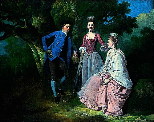Edward and Priscilla Wakefield with Mrs Wakefield's Sister, Catherine Bell, 1774, Francis Wheatley