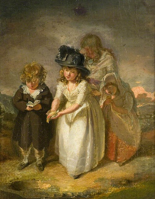 Burial of a Bird, 1800, Francis Wheatley