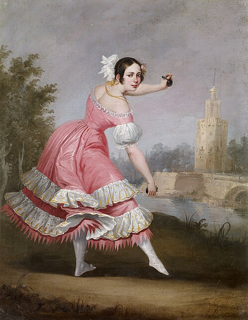 A Bolero dancer, 1842, Antonio Cabral Bejarano