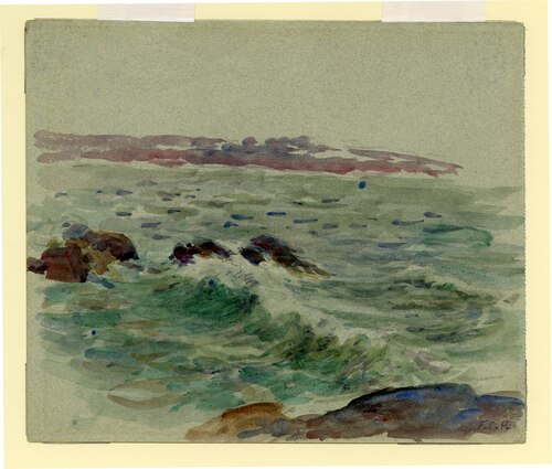 Ocean Scene Harbor, Brittany, 1890, Frank C. Penfold