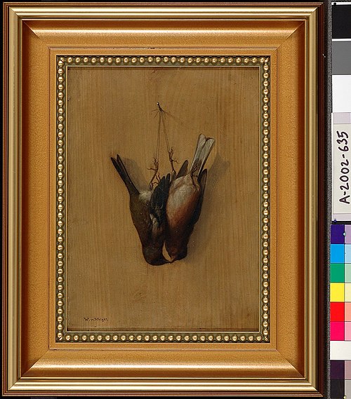 Two Hung Finches, , Wilhelm von Wright
