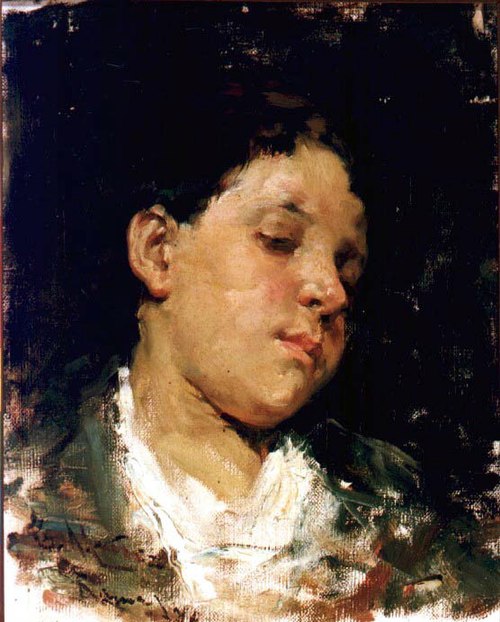 Cabeza de niño, 1886, Tomás Muñoz Lucena