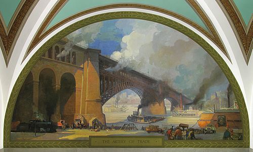 The Artery of Trade / The Great Crossing, 1922, Frank Nuderscher