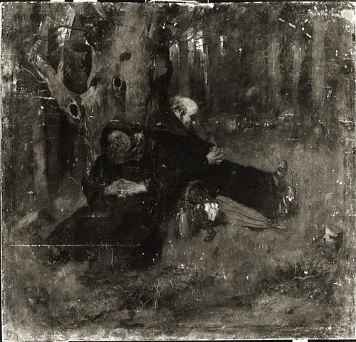 Waldidyll (Zwei schlafende Mönche), 1891, Adolf Hengeler