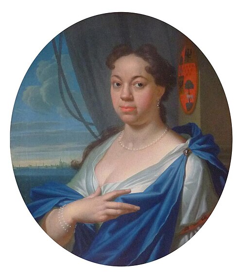 Portrait of Maria de Lange (1696-1744), 1732, Frans Decker