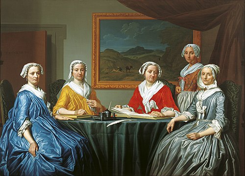 Regentesses of the St. Elisabeth Gasthuis 1740, 1740, Frans Decker