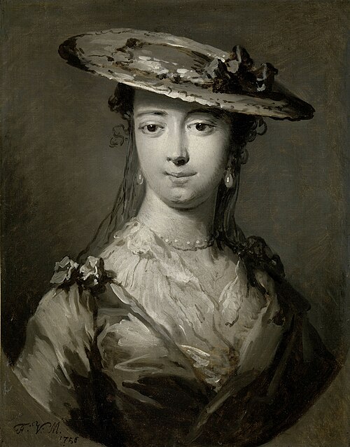 Head of a Young Woman, 1756, Frans van der Mijn