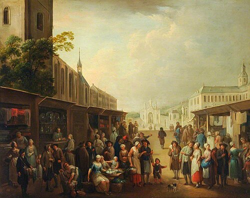 A Street Scene, 1720, Franz de Paula Ferg