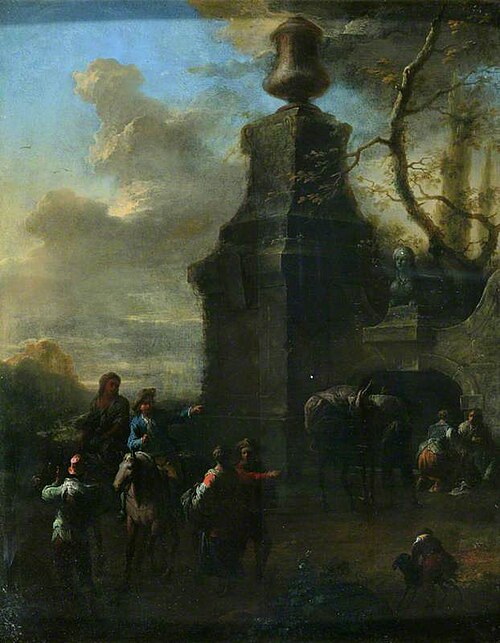 Figures near a Mausoleum, , Franz de Paula Ferg