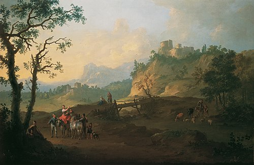 Italian landscape, 1730, Franz de Paula Ferg