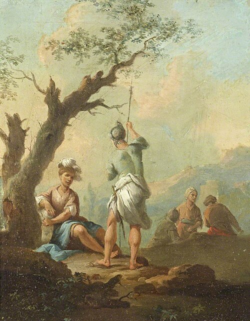 Roman Soldiers resting by a Tree, , Franz de Paula Ferg