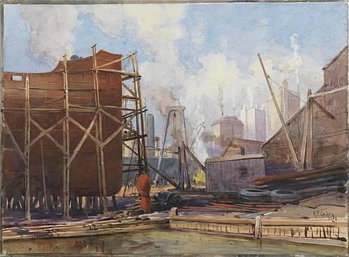 Toronto Shipbuilding, 1918, Robert Ford Gagen