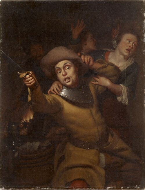 Le soldat trompé aux cartes, 1650, François Duchatel