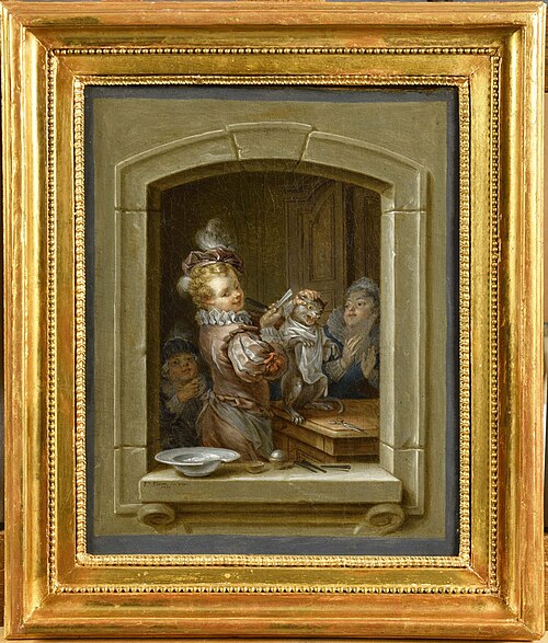 The cat's' toilette, 1769, François Eisen