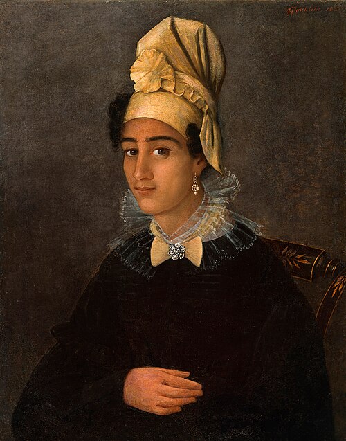 Portrait of a free woman of color, 1837, François Fleischbein