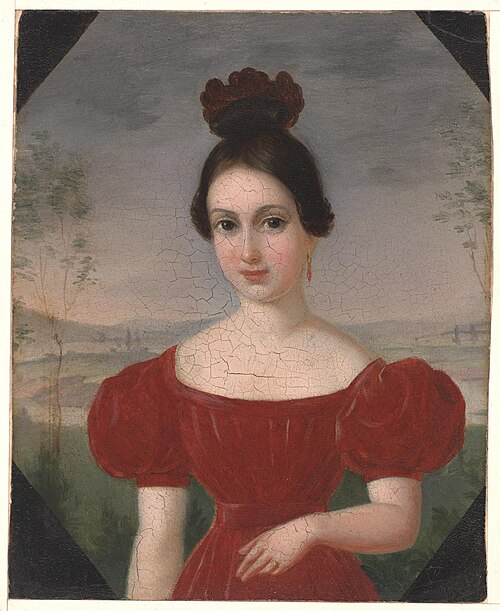 Portrait of Marie Louise Têtu, Madame François Fleischbein, 1834, François Fleischbein